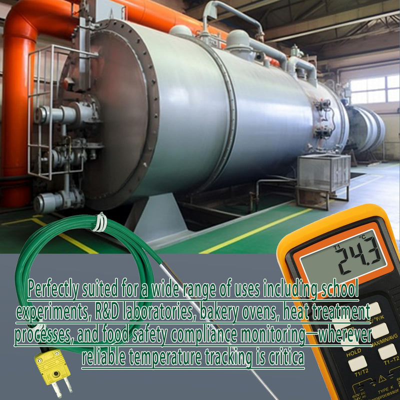 [Australia - AusPower] - TL1911SL Type K Thermocouple Probe -40°F to 1500°F Silicone Cable Length: 47 inches Type K Thermocouple Length: 12 in / 0.04 in 