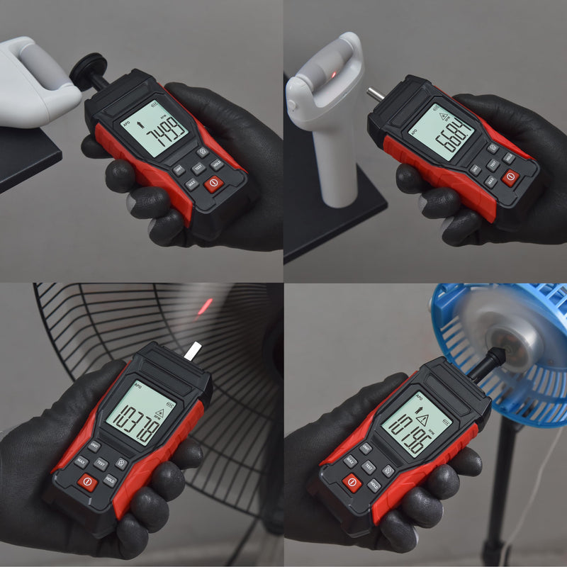 [Australia - AusPower] - HFS(R) Tachometer Contact & Non-contact Digital Tachometer, Non-Contact 3~100000RPM & Contact 3~19999RPM, High Accuracy RPM Tachometer 