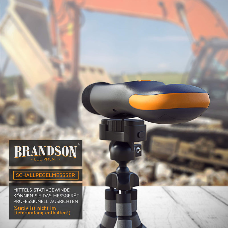 Brandson - Digital Sound Level Meter - Volume Meter - Sound Level Meter - Digital Sound Meter - Pre-Calibrated - 35 dB(A) to 130 dB(A) - Wind Protection - LCD Display