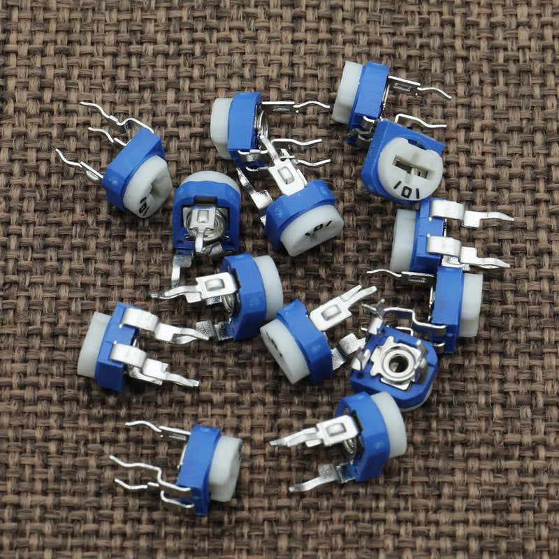 [Australia - AusPower] - 300 Pieces 15 Value 100 Ohm 2M Ohm Trimpot Variable Resistor 6 mm Potentiometer Assortment Kit 