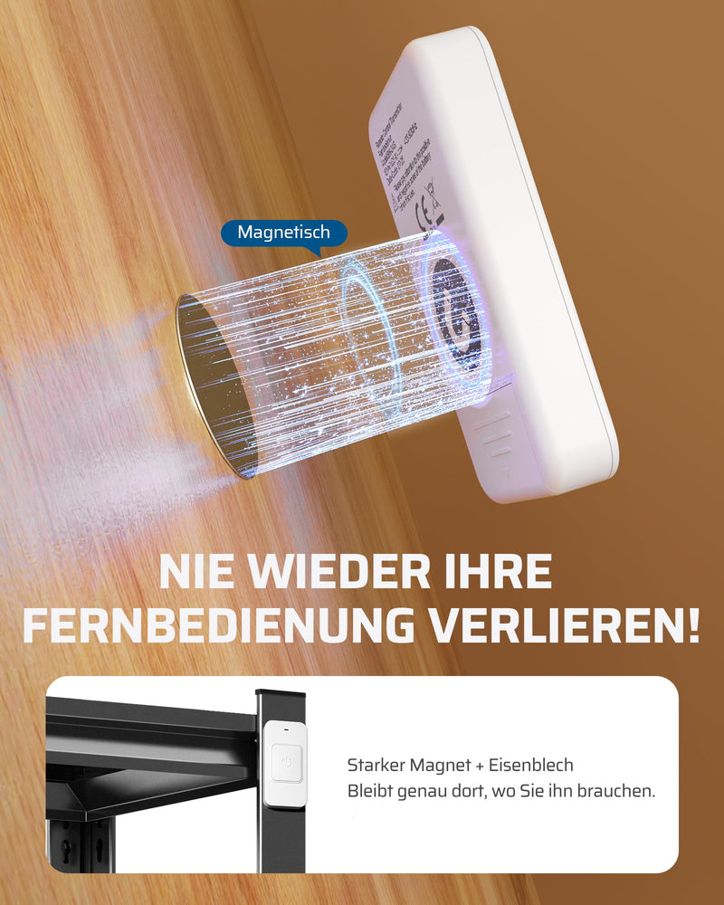 DEWENWILS Wireless Sockets with Remote Control, 16 A, 3680 W, Magnetic Design | 30 m Range Pre-programmed Wireless Socket for Lamps and Appliances White 1* Remote Control