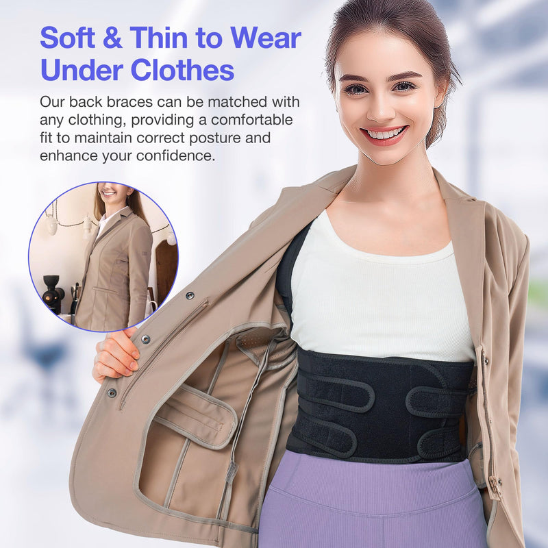 [Australia - AusPower] - Posture Corrector for Women and Men, Upgraded Full Back Brace Support, Adjustable Shoulder Straightener for Improving Back Posture, Relief for Upper and Lower Back, Lumbar, Neck, Shoulder Pain Black Large 