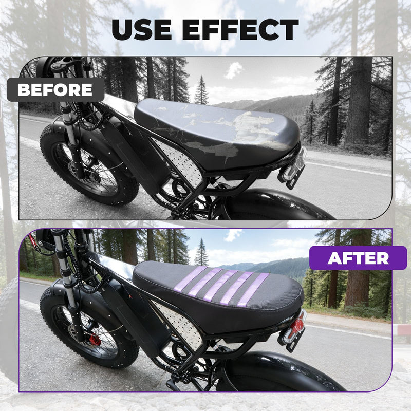 Waterproof Non-Slip Seat Cover for Ridstar Q20 / Q20 Pro Lite Electric Bike – Thickened, Washable, All-Season Soft Saddle Cover (Purple) Purple