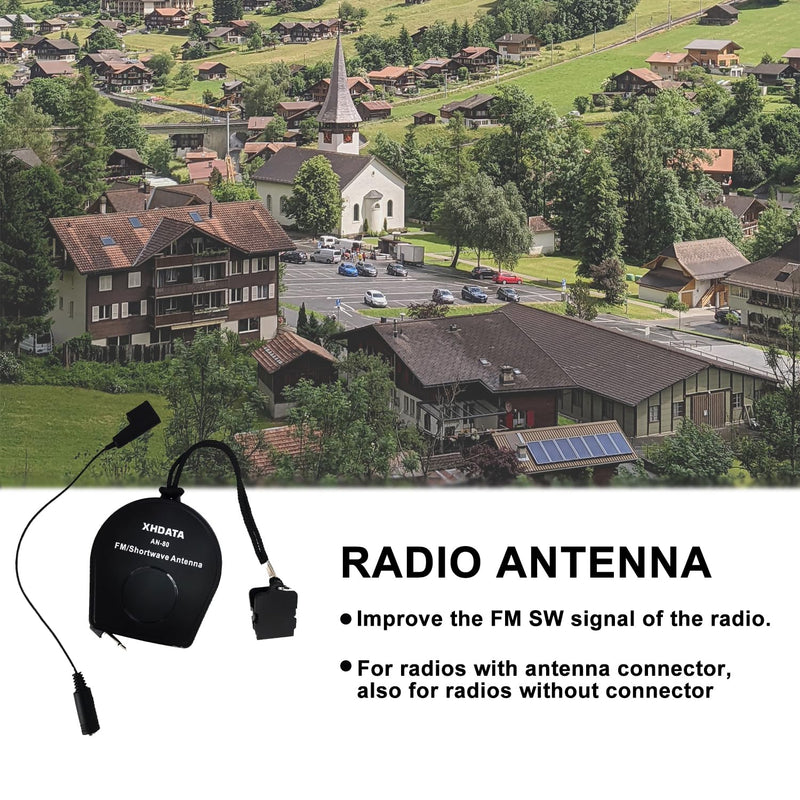 [Australia - AusPower] - AN-80 Shortwave Reel Antenna FM SW External Antenna Whip Antenna to Improve Signal Reception Suitable for FM SW Radio Small 