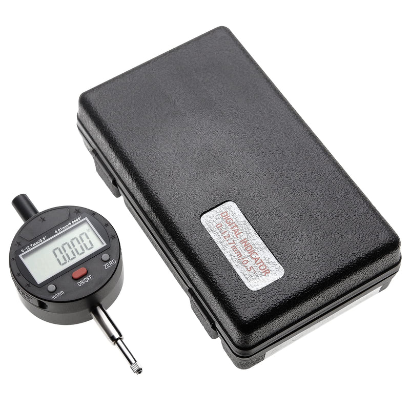 [Australia - AusPower] - Alloy Digital Indicators Electronic Digital Dial Indicator Gauge Digital Probe Indicator Dial Test Gauge Inch/Metric Conversion 0-0.5 Inch/12.7 mm, Measuring Tool 201-0050 Model 2 