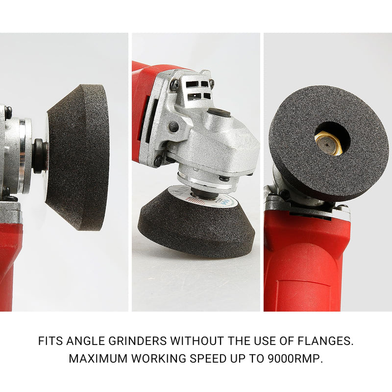 [Australia - AusPower] - 3 Inch Silicon Carbide Grinding Wheel for Angle Grinder - 80mm Metal Polishing, Ceramic Tile/Glass Trimming, Granite Chamfering & Renovation, Heavy-Duty Abrasive Tool (100#) 100# 