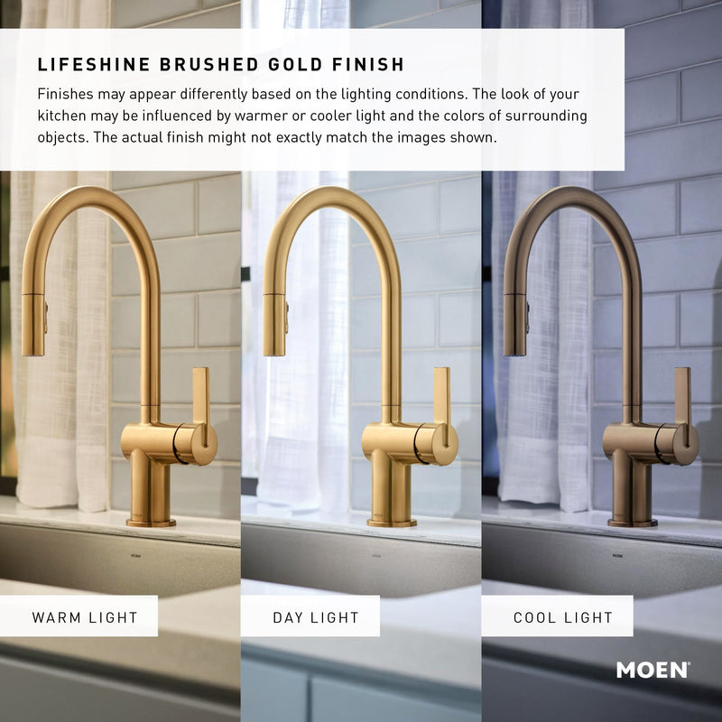 Moen Voss Brushed Gold 24-Inch Bathroom Towel Bar, YB5124BG