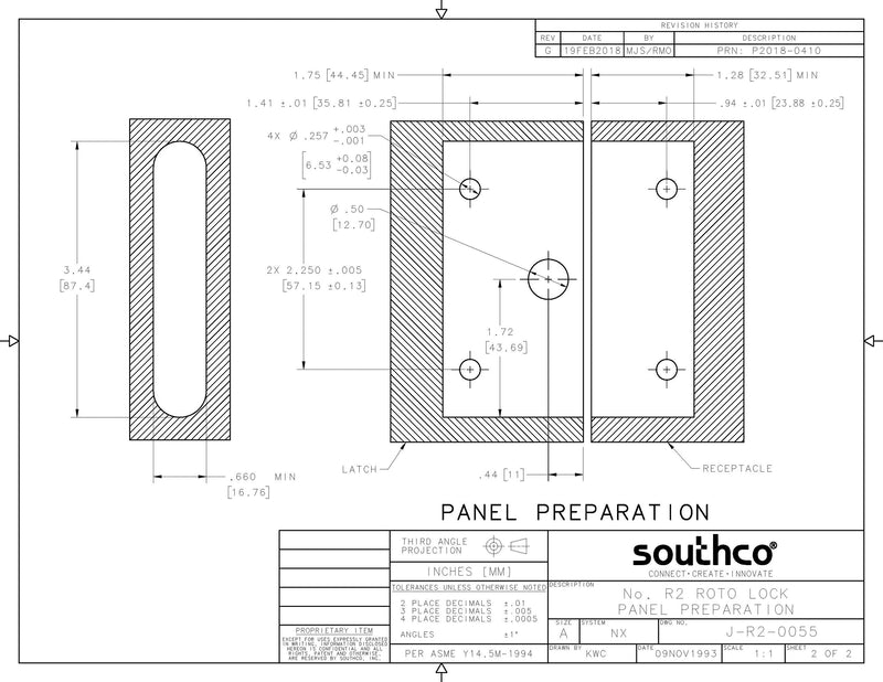 [Australia - AusPower] - Southco Heavy Duty Roto Lock Kit - Concealed Panel Fastening Draw Latch Coffin Lock - R2-0055-02 & R2-0002-02 