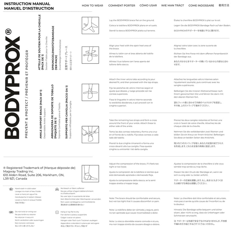 [Australia - AusPower] - Bodyprox Ankle Support Brace, Breathable Neoprene Sleeve, Adjustable Wrap! 