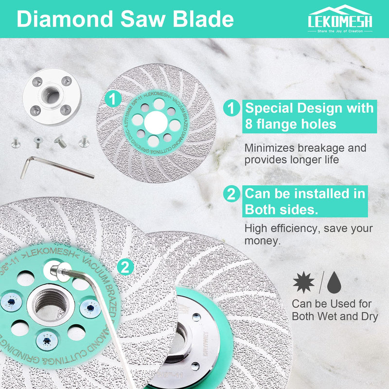 [Australia - AusPower] - Grinding Cutting Diamond Blade - Diamond Grinding Wheel 4-1/2"/115mm, Granite Grinding Wheel for Shaping Porcelain Stoneware,Tile,Ceramic,Granite,5/8"-11 Thread 4.5"/115mm 