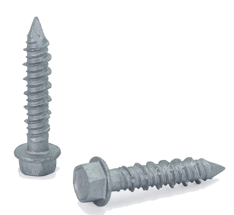 [Australia - AusPower] - CONFAST 1/4" x 1-1/4" Concrete Screws 410 Stainless Steel Hex with Concrete Drill Bit for Anchoring to Masonry, Block or Brick (50 per Box) 1/4" x 1-1/4" 