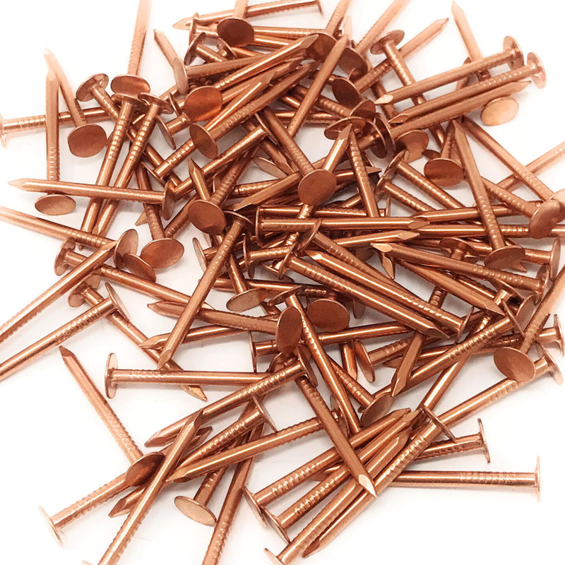 [Australia - AusPower] - Dubbs Hardware - 1.5 Inch Copper Nails Roofing Finish - Solid Pure Copper Slate Spikes Flashing Furniture Boat - Package includes 10 oz of The Highest Quality Nails 