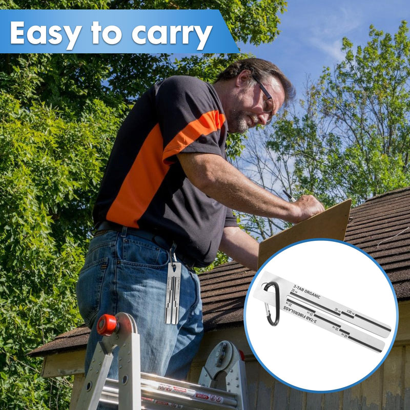 [Australia - AusPower] - 4/09 Shingle Gauge - 5pack Measuring Tool for Roof Pitch and Tile Thickness with Carabiner Shingle Gauge Roofing for Measuring The Thickness of Roof Tiles 5 