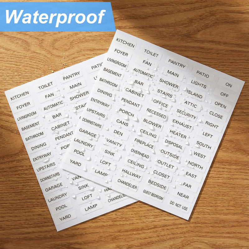 650Pcs Light Switch Labels, Transparent Electric Panel Labels, Light Switches Label, Switches Stickers for Home and Office