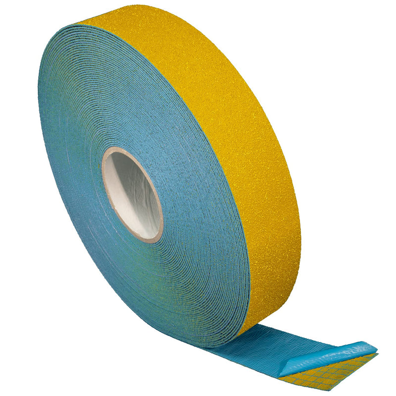 DuraMark Slip Resistant Sensory Path and Safety Outdoor Heavy Duty Rubber Base RPT-750 Yellow Reflective Pavement Marking Tape -(1" X 36" Pack of 6 Strips) 1" X 36"