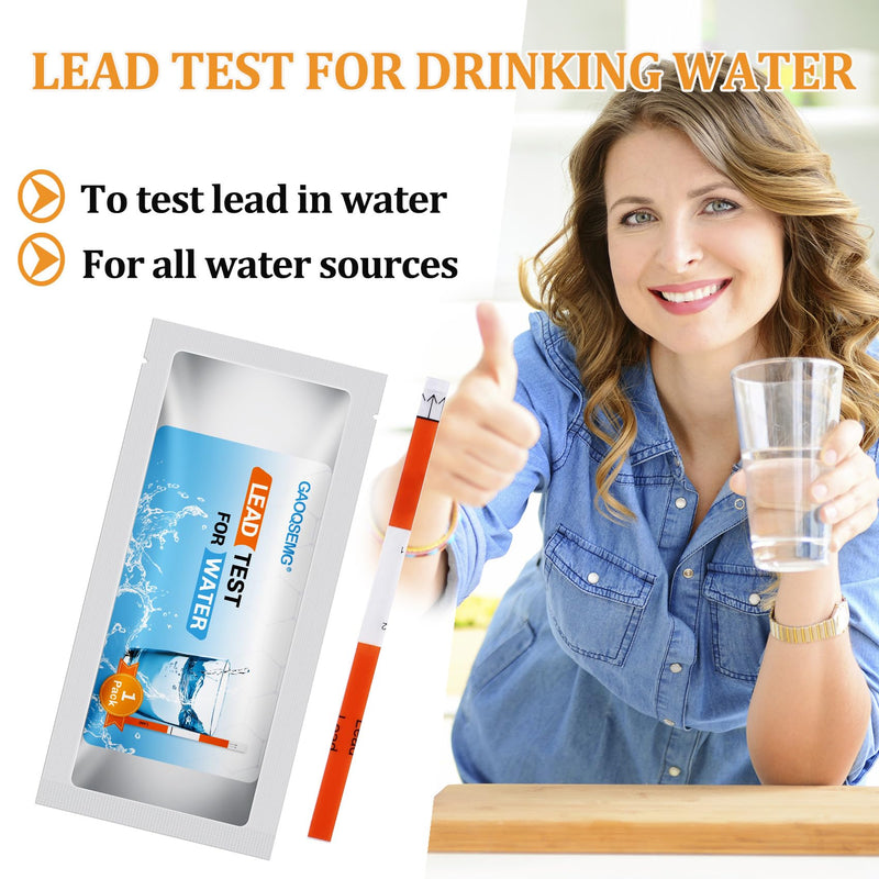 [Australia - AusPower] - Lead in Drinking Water Test Kit,1 Pack Home Water Lead Testing Strips for Tap or Well Water Accurate & Fast 15 Minutes Results Lead Detection-Individually Wrapped test lead-1 in 1 
