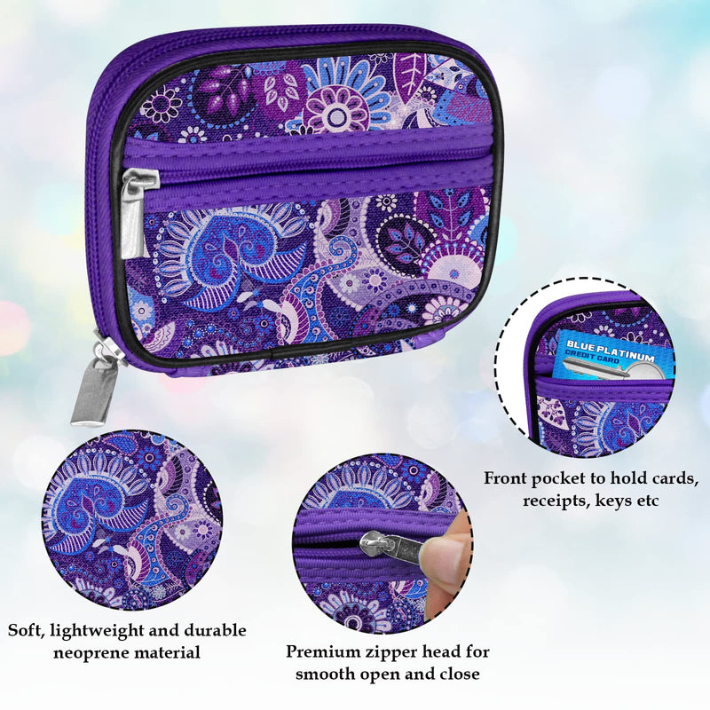 [Australia - AusPower] - Serfeymi Weekly Travel Pill Organizer Pill Case for Purse with Removable 7 Day Pill Box, Fashionable Travel Medicine Organizer Pill Container for Medicine, Vitamin, Supplement - Green 01 + Purple 01 2 Cases + 2 Boxes C. Green 01 + Purple 01 