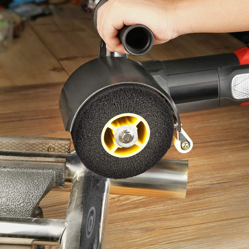 120x100mm Non-Woven Abrasive Flap Wire Drawing Polishing Burnishing Wheel for The Surface Treatment of Metal Products (400 GRIT) Grit400