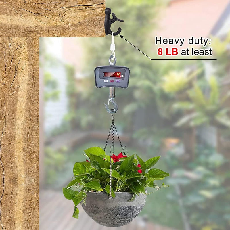 [Australia - AusPower] - Outdoor String Lights Hooks, Screw Hooks for Hanging Christmas Lights, Light Hanger Hooks for Patio Lights, Light Wire and Plants - Black, 20 Pack Wall 