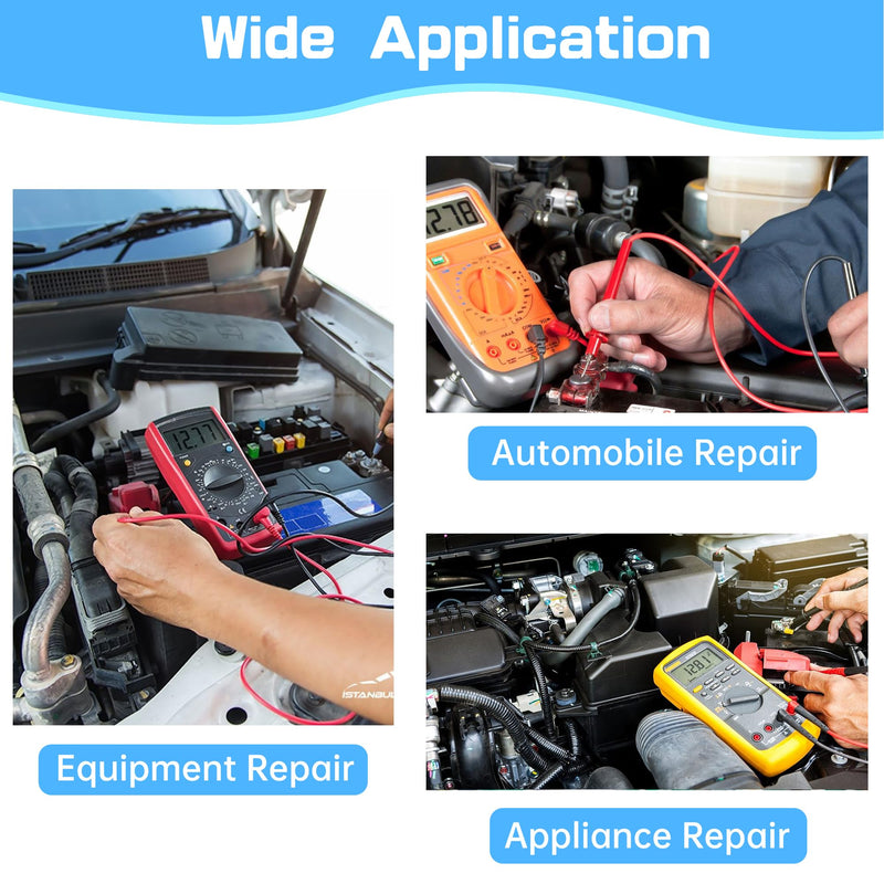 [Australia - AusPower] - 2Pcs Insulation Piercing Probe, Wire Insulation Piercing Clip, Multimeter Test Probe Tools for Voltage Voltmeter Thermometer Detect Automotive Electrical Circuit Testing 