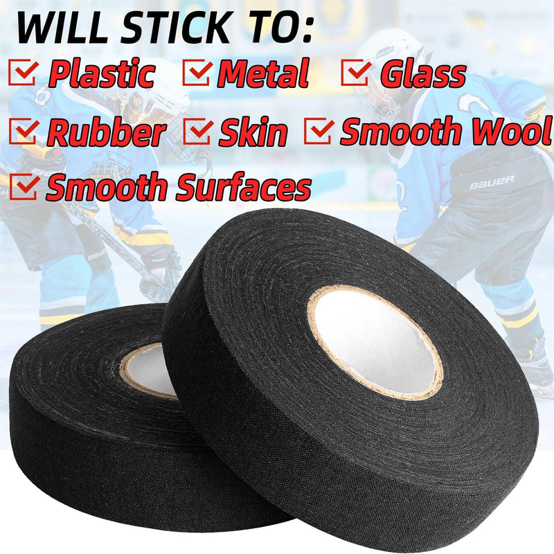Hockey Tape, Multipurpose Cloth Tape Grip Tape for Lacrosse Stick, Baseball & Softball Bats, Rackets, Pullup Bars, Gardening Tools, Gym, Sports Handle (White) White
