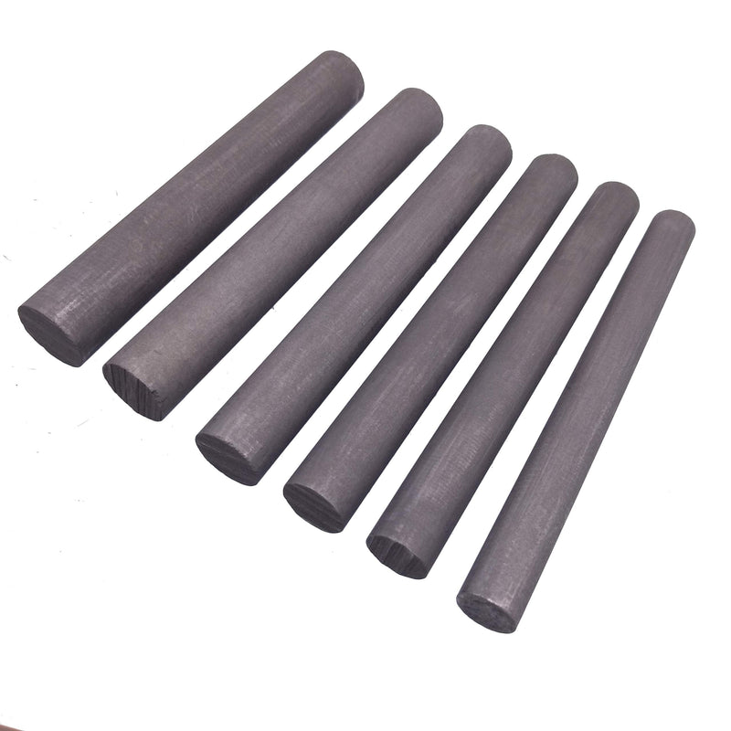 [Australia - AusPower] - CGjiogujio 6pcs Dia. 10mm-15mm L 100mm 99.99% Graphite Electrode Cylinder Rods Assortment Kit 