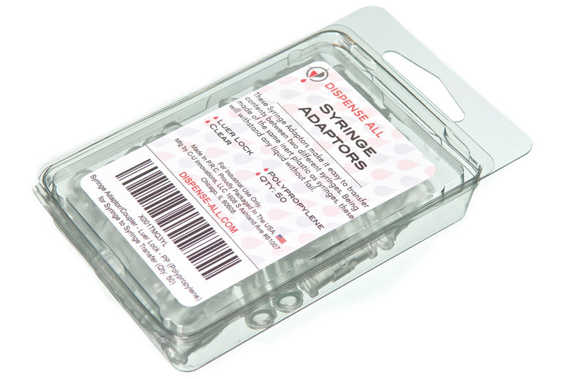 [Australia - AusPower] - Syringe Coupler, Luer Lock Adaptor (Polypropylene) - Female-to-Female (Qty: 10) 