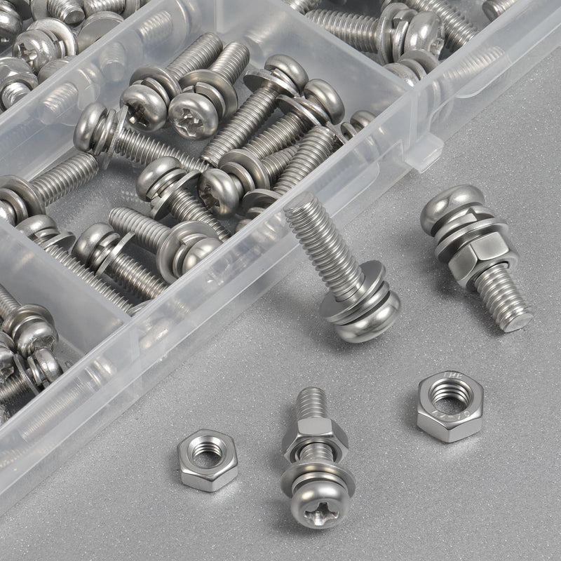 [Australia - AusPower] - 500Pcs Stainless Steel Nut and Bolt Assortment Kit, M2 M2.5 M3 M4 M5 Small Metric Machine Screws, Multipurpose Hardware Set for DIY Projects, Repairs, Electronics 500PCS M2/2.5/3/4/5 