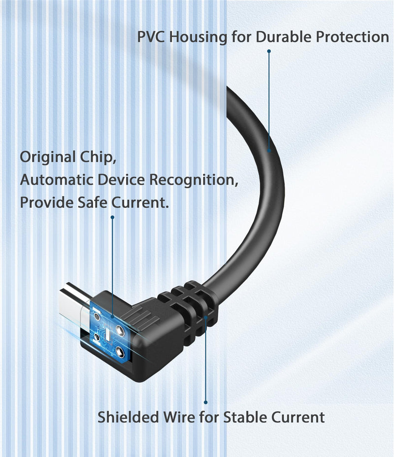 [Australia - AusPower] - Charging Cable for Garmin GPS,(Mini USB 9.8Ft) Shielding 90 Degree Charger Cable Specifically Designed for Garmin GPS Replacement Power Cord Car Charger for Garmin Nuvi,Zumo XT,Drivesmart 65 