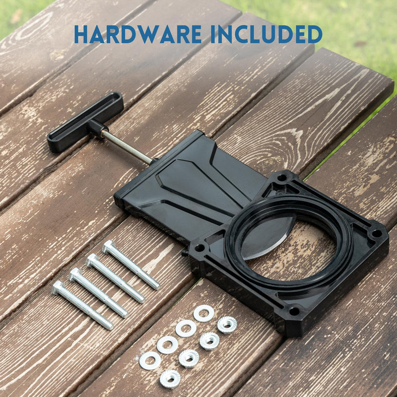 DUMPMAN RV Waste Gate Valve with Flow Control Handle, Fit for 3" Sewer Pipe, Waste Valve for Camping