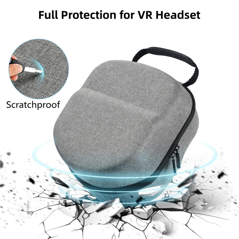 [Australia - AusPower] - COOWPS Hard Carrying Case for Oculus Quest 2/Meta Quest 3/Vision Pro/Pico 4 VR Headset, Compatible with Elite Strap/Kiwi Design/BOBOVR Head Strap, Full Protection for Travel and Storage 