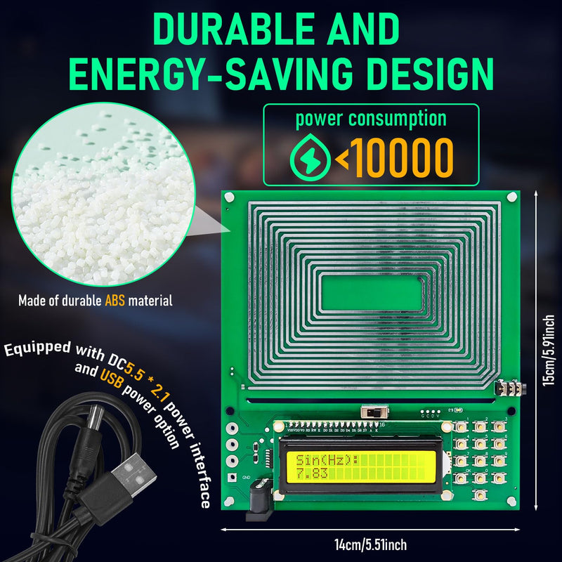 [Australia - AusPower] - Frequency Generator for Healing, Schumann Wave Resonance Generator, Frequency Healing Devices, Adjustable Sine Wave Resonance Generator, Ultra-Low Frequency Pulse Generator 