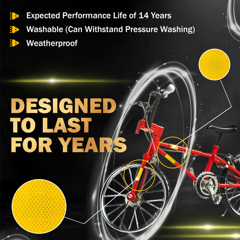 Made from 4092 Diamond Grade Reflective Tape Outdoor high Visibility Strips Safety Waterproof Conspicuity Strong Adhesive Vehicle Trailer car Trucks Bikes (Red, 1.2inch/30mm x 16.4feet/5m) Red, 1.2inch/30mm x 16.4feet/5m