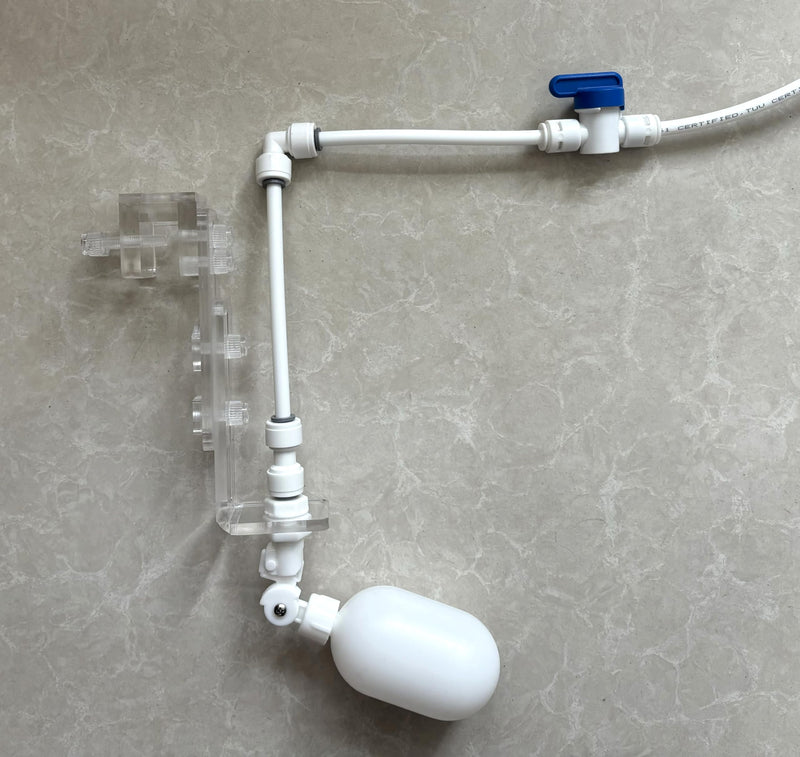 NSF 1/4" inch Water Line Power-Free Auto-Top-Off System with Float Valve, Vacuum Flow Regulator Automatic Water Level Controller for Marine Aquariums. 1/4"(7pcs+30feet)