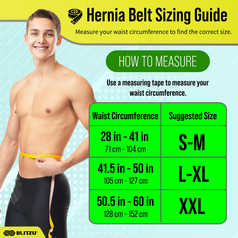 [Australia - AusPower] - BLITZU Umbilical Hernia Belt for Men & Women, Abdominal Binder Adjustable Truss Support with 2 Compression Pads for Naval, Ventral, Incisional, Epigastric, Belly Button Hernias, Pre Post Surgery L-XL Large-X-Large 