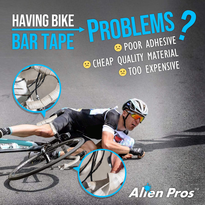 ALIEN PROS Bike Handlebar Tape EVA (Set of 2) Bianchi Green - Enhance Your Bike Grip with These Bicycle Handle bar Tape - Wrap Your Bike for an Awesome Comfortable Ride (Set of 2, Green) Bianchi Green - Set of 2