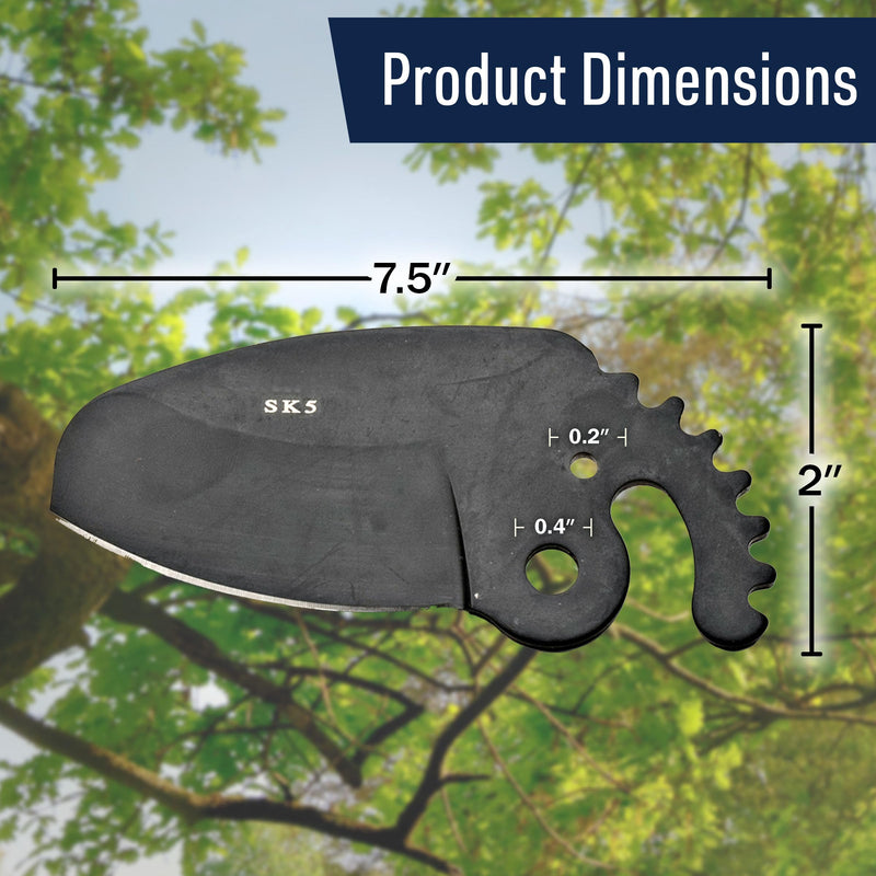 Anvil Lopper Replacement Blade - Large Coated Alloy Steel Blade for Double Ratcheting Anvil Loppers for Tree Trimming Heavy Duty Pruners - Gardening Tools by Kings County Tools