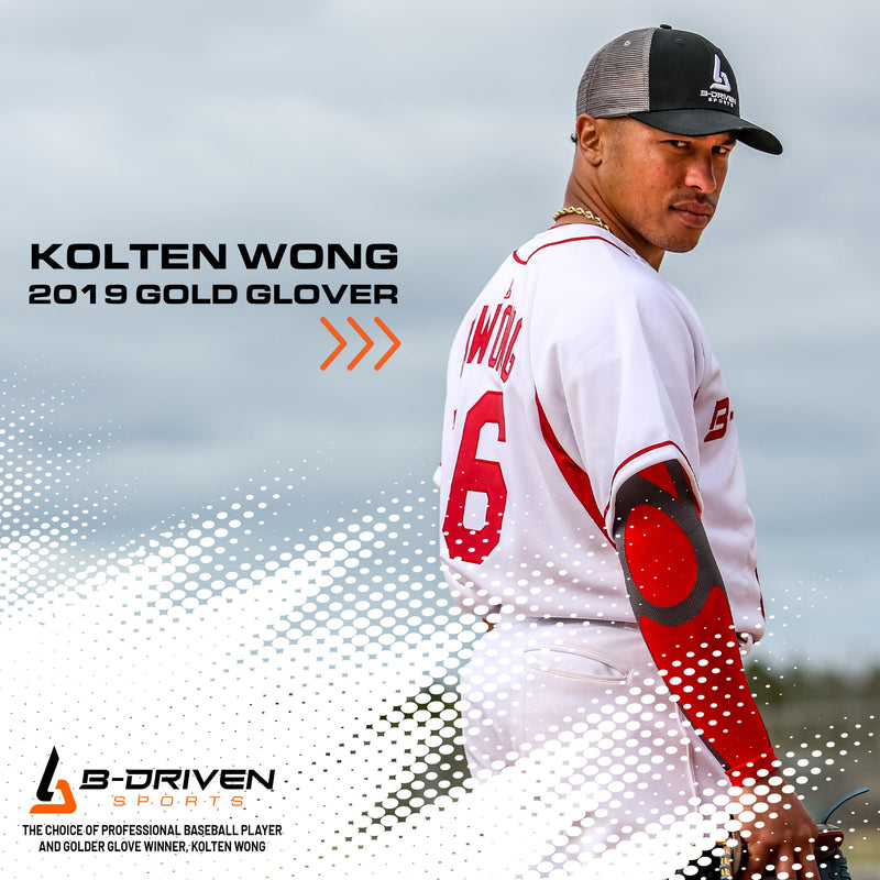 [Australia - AusPower] - B-Driven Sports Graduated Compression Arm Sleeves, Medical Grade 20-30mmHg, For Baseball, Basketball, and more - 4 Colors Large Black 