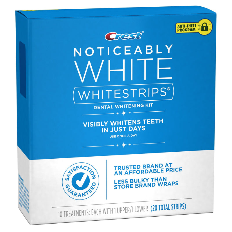 [Australia - AusPower] - Crest 3D Whitestrips, Noticeably White, Teeth Whitening Strip Kit, 20 Strips (10 Count Pack) 