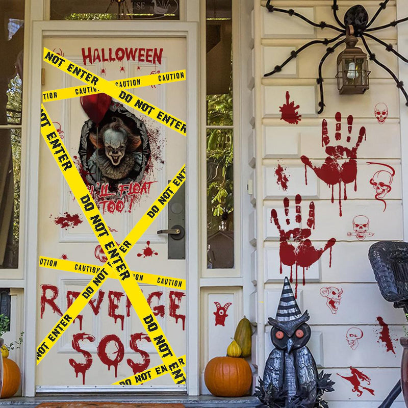 [Australia - AusPower] - Halloween Caution Tape 1.9inch x 82Feet Halloween Decorations Caution Tape Halloween Tape Halloween Fright Tape Scary Hazard Warning Tape for Halloween Party Decorations Indoor Outdoor (Do Not Enter) Do Not Enter Tape 