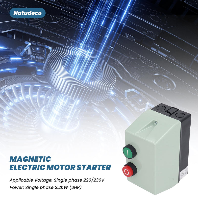 Magnetic Electric Motor Starter, IP55 Waterproof Motor Start Switch, Single-Phase 220 230 V, 3 Phases, 380, 400 V Motor Starter for Workshop