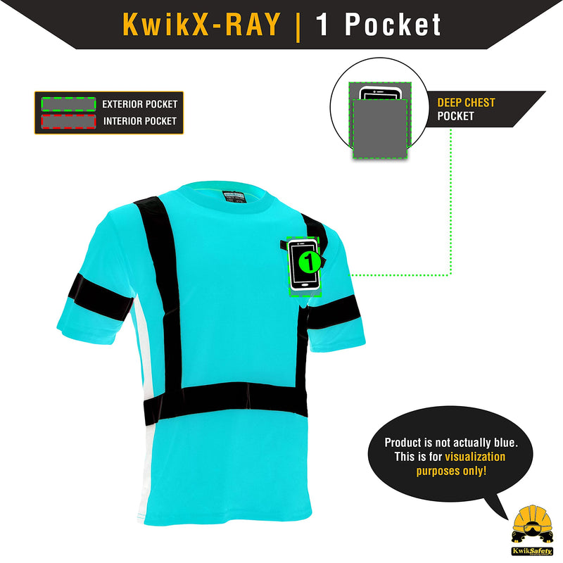 KwikSafety - Charlotte, NC - Operator Short Sleeve Safety Shirt [Solid Reflective Tape] Class 2 ANSI OSHA Compliant X-Large Basic Tape | Yellow