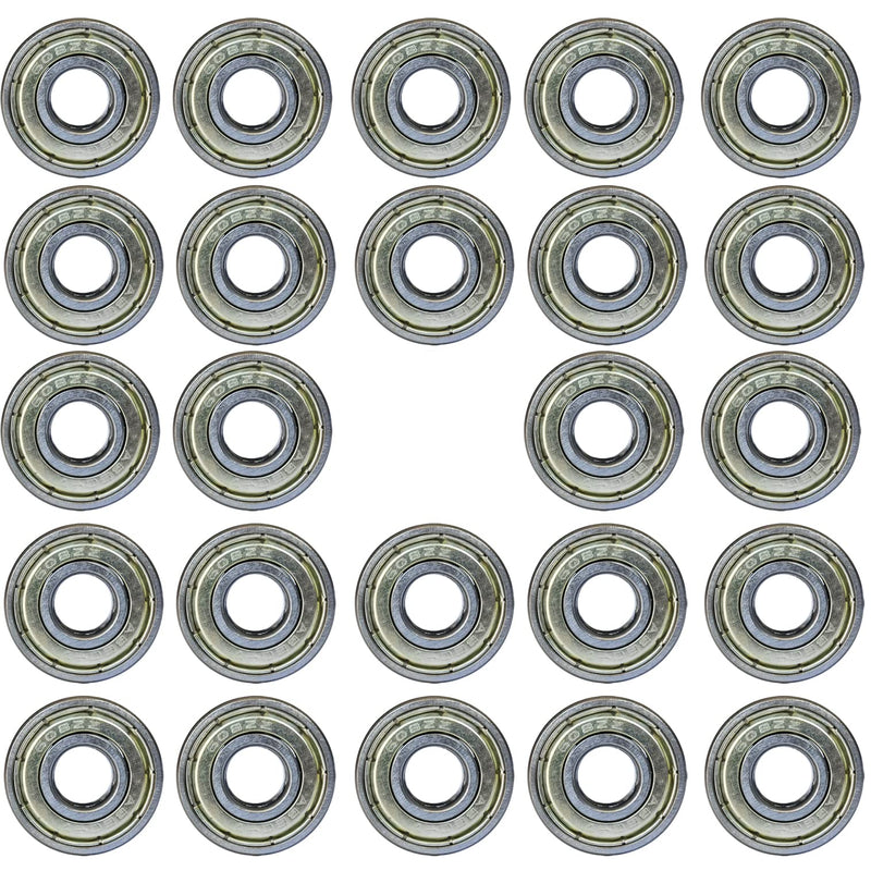 [Australia - AusPower] - 24 PCS 608-ZZ Ball Bearing - Double Metal Sealed Shielded Miniature Deep Groove Bearings for Furniture Wheel,Skateboards, Inline Skates, Scooters, Roller Blade Skates (8mm x 22mm x 7mm) 24 