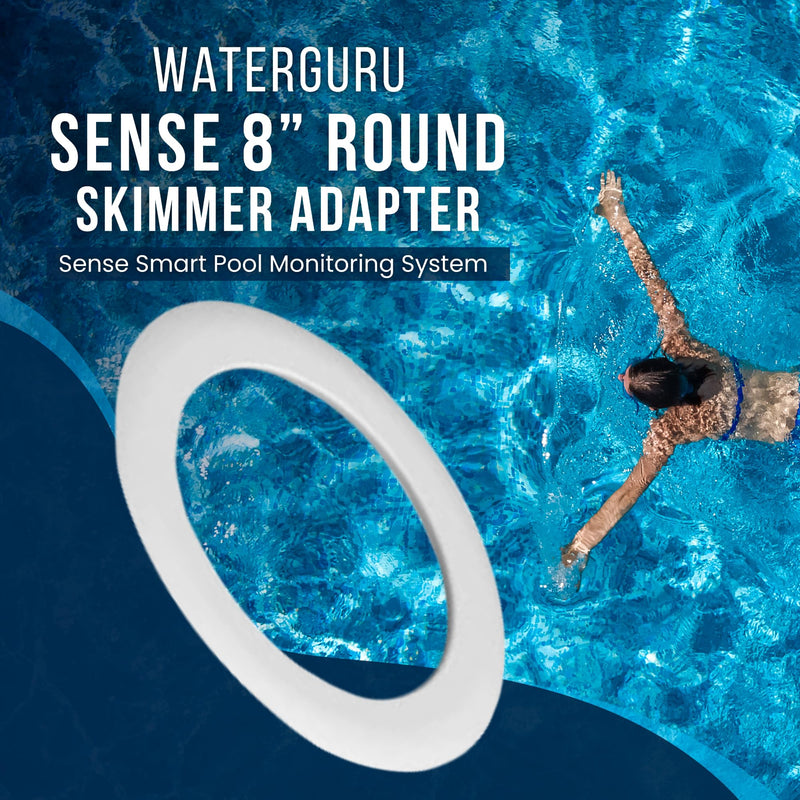 [Australia - AusPower] - WaterGuru - Sense Skimmer Adapter - Smart Pool Monitor - Chlorine & pH Meter - Pool Water Tester - Monitor Pool Chemicals (8” Round Skimmer Adapter) 8” Round Skimmer Adapter 