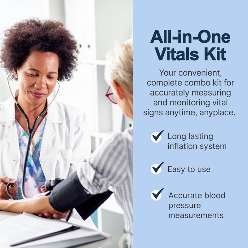[Australia - AusPower] - Lumiscope Professional Blood Pressure Kit - Stethoscope, Manual BP Cuff, Sphygmomanometer - Grape 