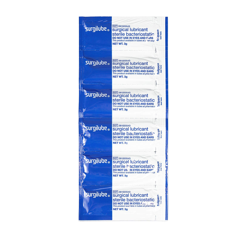 [Australia - AusPower] - Surgilube Lubricating Jelly-FoilPac - 144 Packets/Box Packets Surgical Lubricant Sterile Bacteriostatic Jelly (3g FoilPac Box of 144 Packets),1 Box 1 Box 