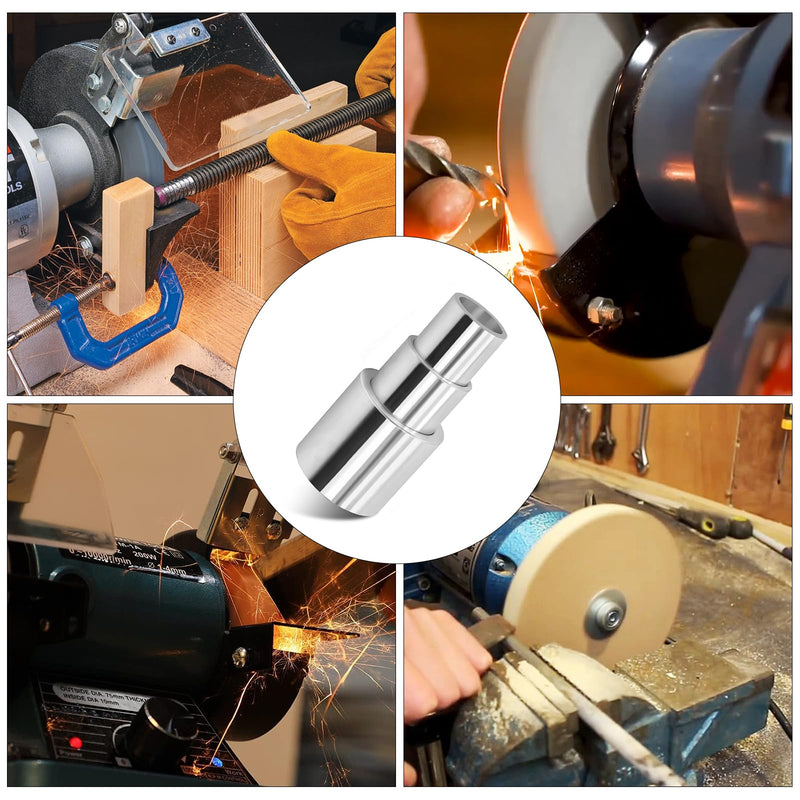 [Australia - AusPower] - Reducing Bushing Arbor Adapters for Bench Grinder Wheel, 1'' Thick from 1'' to 3/4'', 5/8'', 1/2'' Aluminum 