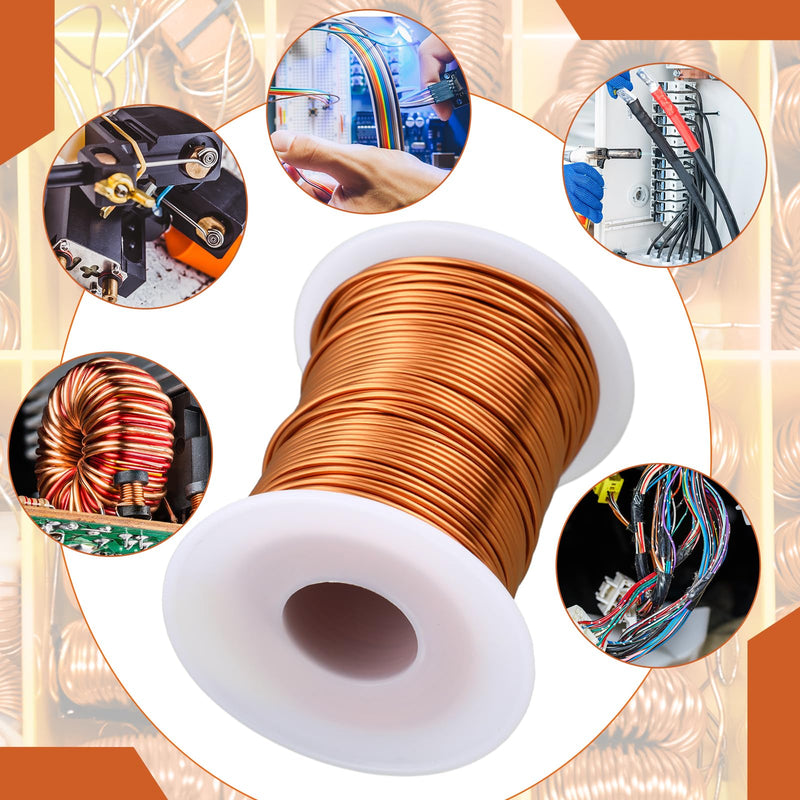 [Australia - AusPower] - Kanayu Magnet Copper Wire Enamelled Insulated Magnet Winding Wire, Speaker Coil Temperature Rating 155℃ for Electric Appliance, 1 Pound Spool(Copper Color,0.081" Dia, 53ft,12 AWG) 0.081"Dia, 53ft,12 AWG Copper Color 