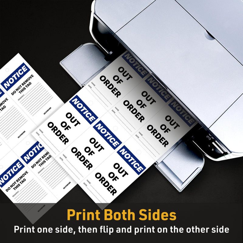 [Australia - AusPower] - Avery UltraDuty Printable Plastic Hang Tags, 5.5" x 2.83", White Blank Tags, 50lb Pull-Strength, 60ct (62400) 