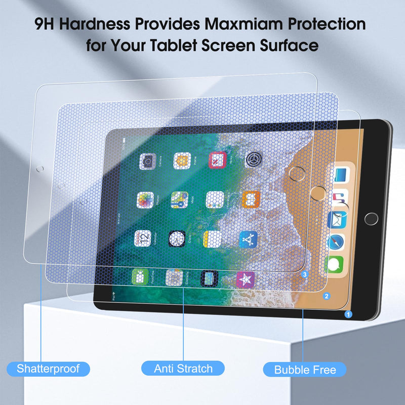 [Australia - AusPower] - 2 Pack Screen Protector Compatible with iPad 6th 5th Generation 9.7 Inch (Model A1822/A1823/A1893/A1954), Tempered Glass Film Guard 